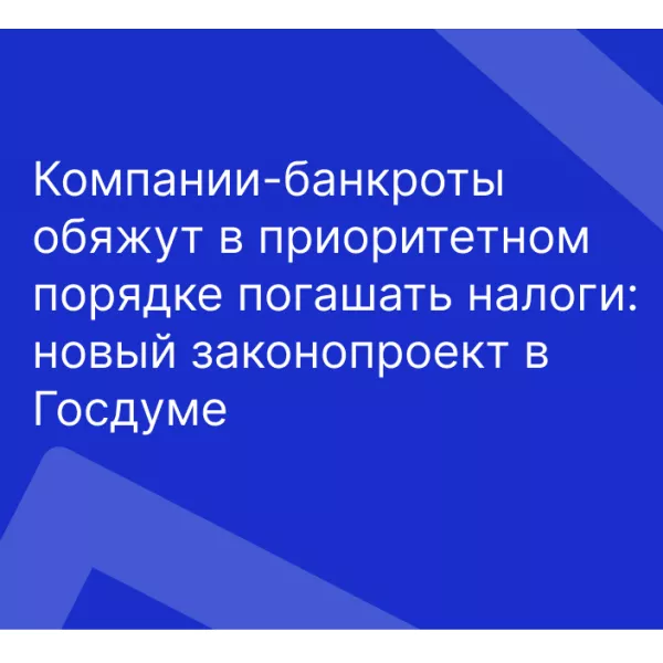 Компании-банкроты обяжут в приоритетном порядке погашать налоги: новый законопроект в Госдуме